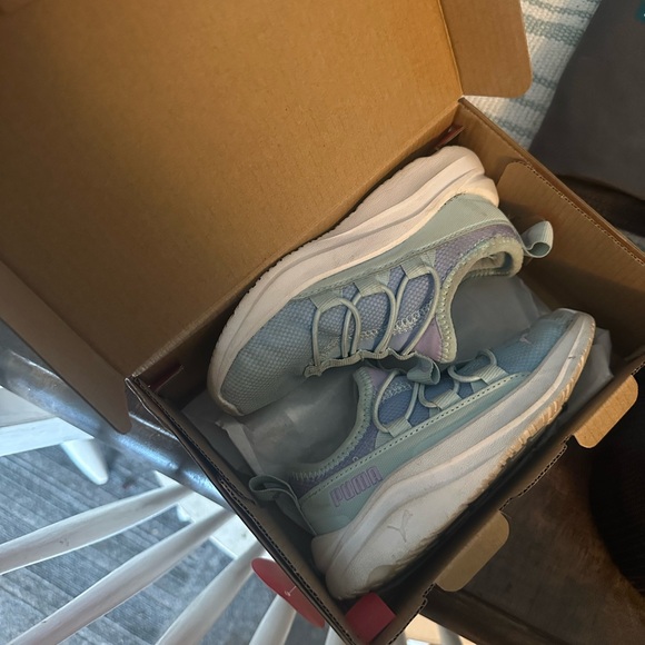 Puma Kids Aqua and Lavender Sneakers - Picture 1 of 2